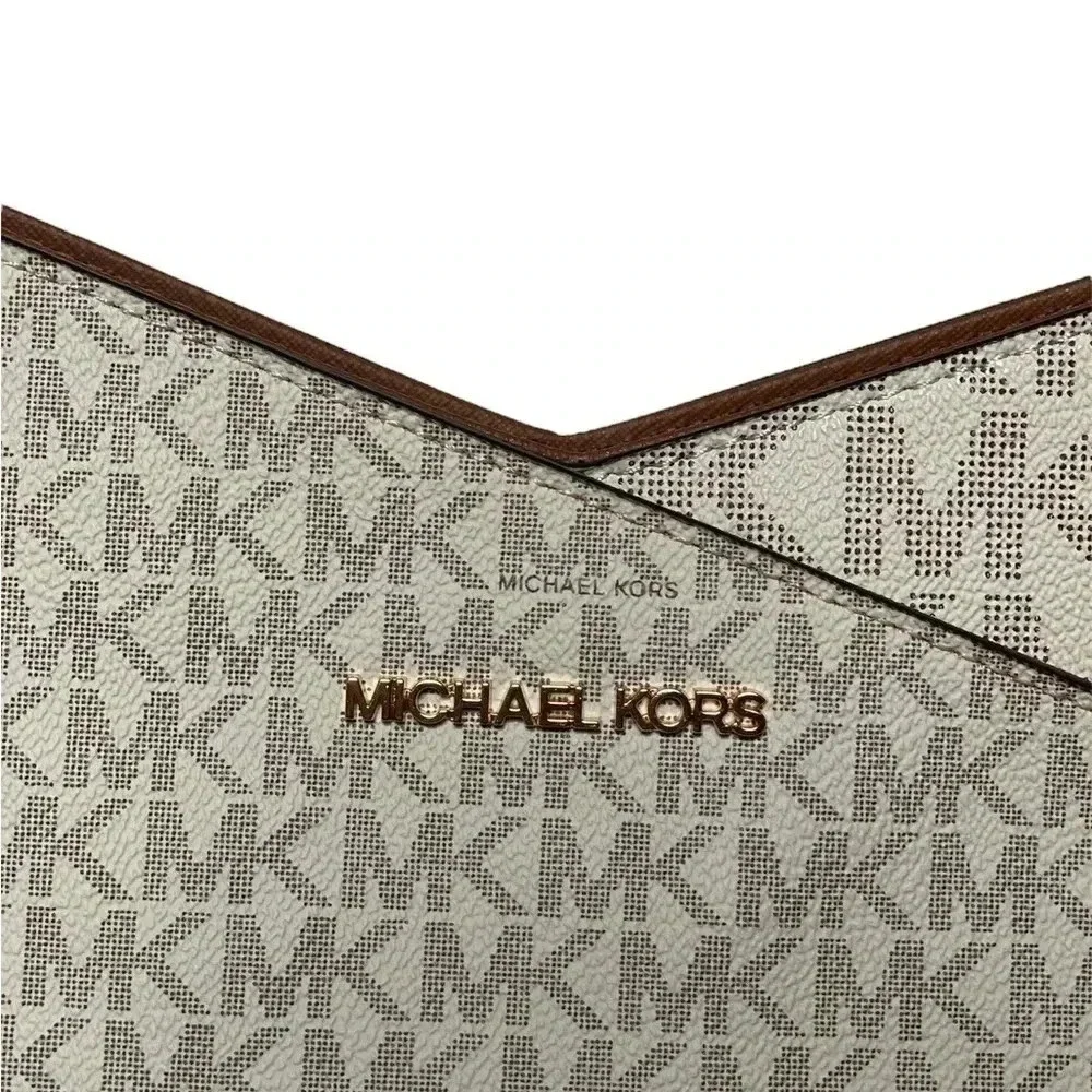 🔥 Michael‎ Kors Women Jet Set Travel Cross Chain Shoulder Tote Bag in Vanilla
